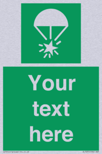 Custom sign safe condition Rocket parachute flare